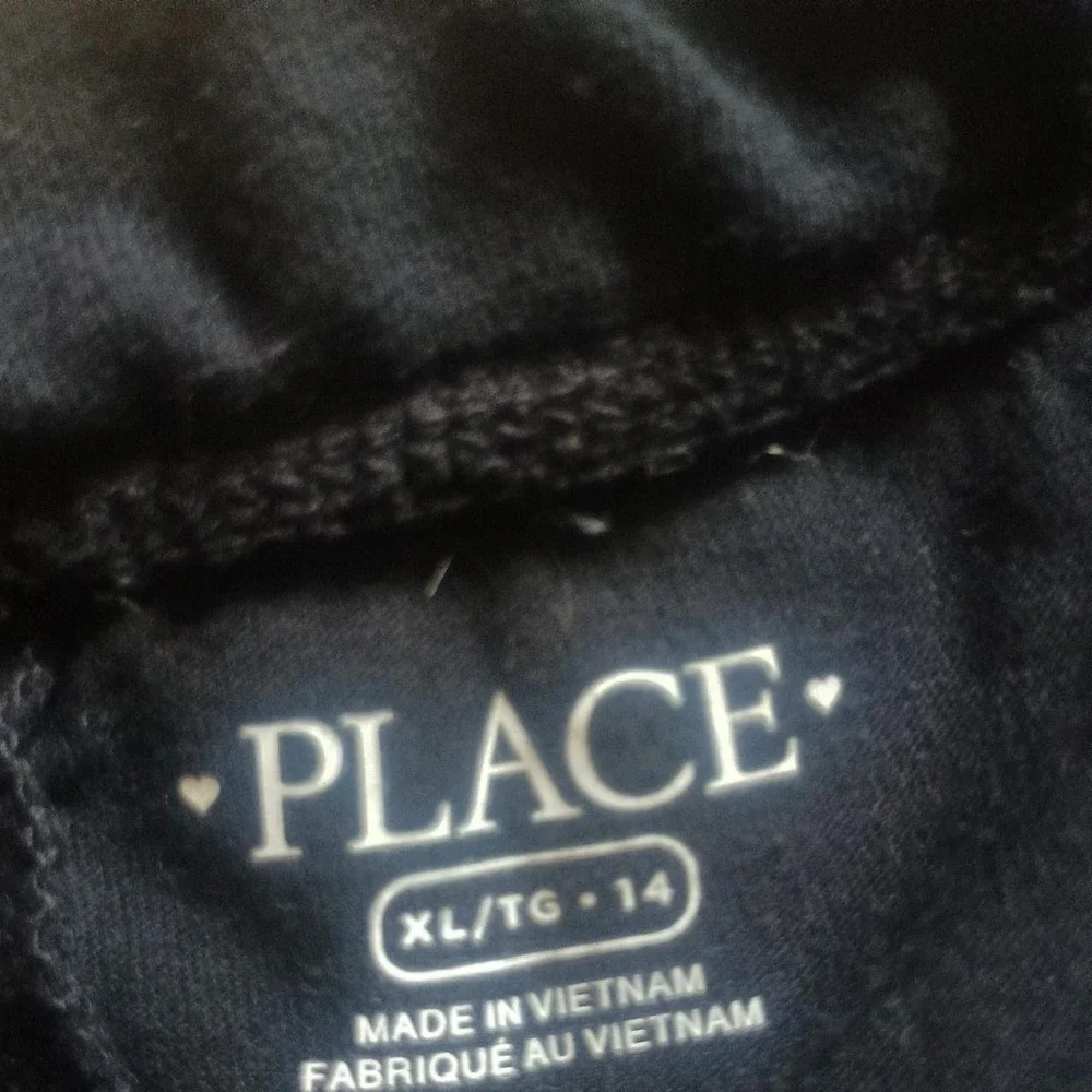 The Childrens Place Girls Black Skater Skirt Elastic Waist XL 14 School Wear
